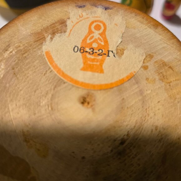 Hand-Painted Russian Nesting Dolls Set Of 6 Floral Design Wooden Dolls, Matryosk - Picture 5 of 5